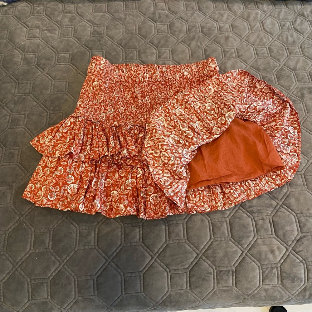 Women’s Loft Palm-Print Mini Skirt - Size M - Picture 4 of 10